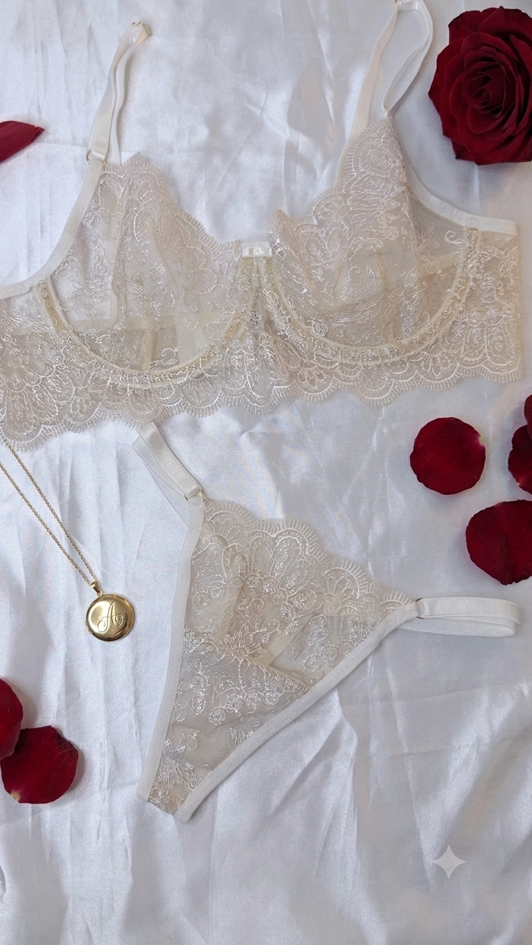 Set de encaje blanco